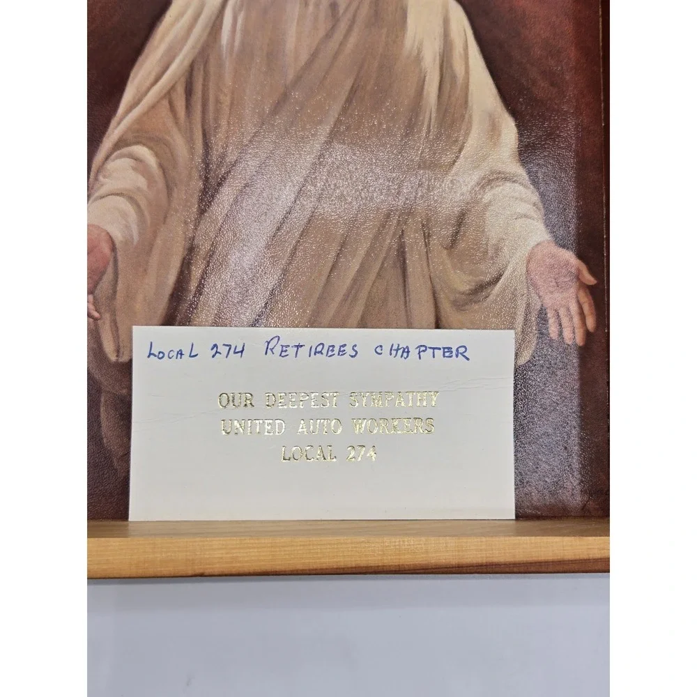 Memorial Edition Holy Bible‎ Union Made Wooden Box UAW Local 274